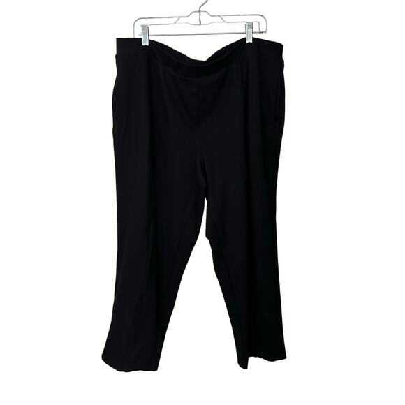 Susan Graver Size 2XP‎ (Petite) Black Pull-On Pants Career Work Office Stretch - Picture 1 of 6